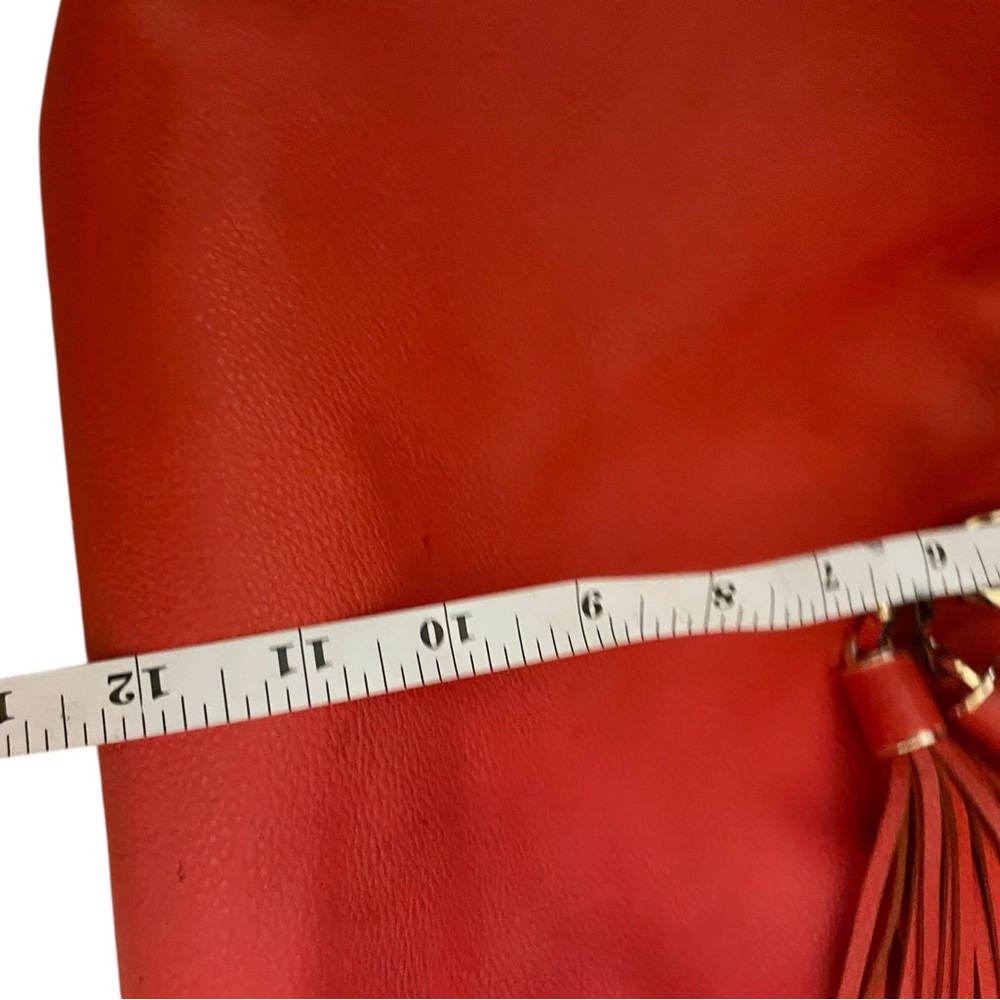 Michael kors Red Leather Tassel Hobo Bag with Gold Hardware bucket bag - Picture 12 of 12